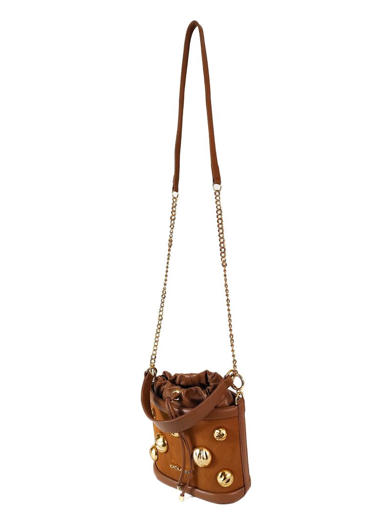 MINI BAG MARIAH COURO CARAMELO