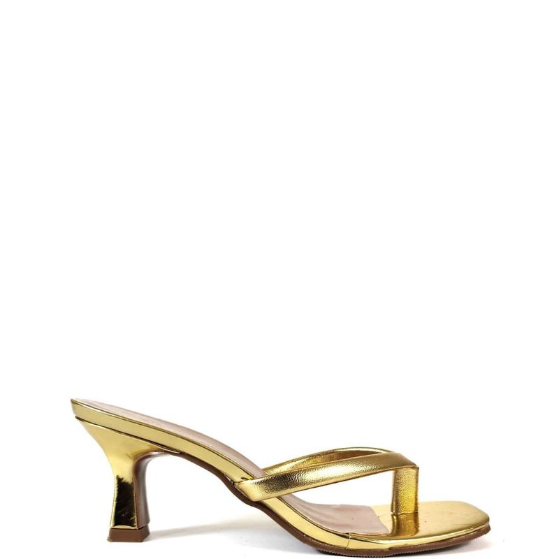 SANDALIA SALTO BAIXO OURO