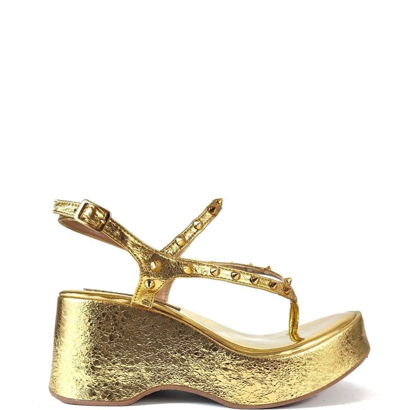 SANDALIA PLATAFORMA OURO