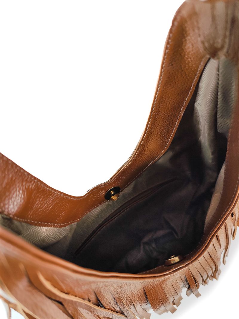 BOLSA BOHO COURO CAMEL