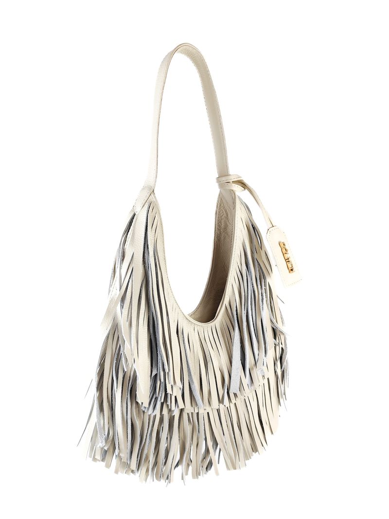 BOLSA BOHO COURO OFF WHITE