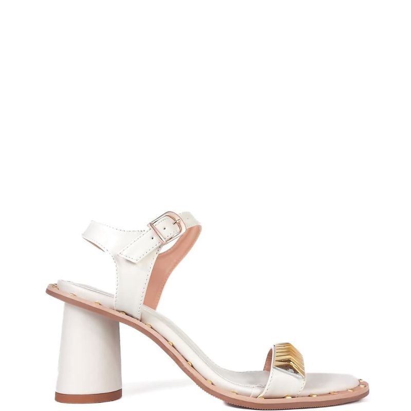 SANDALIA SALTO ALTO OFF WHITE
