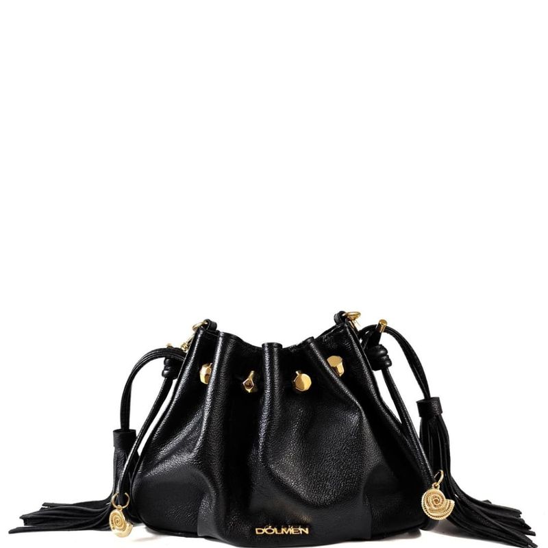 BOLSA LIZ TIRACOLO COURO PRETO