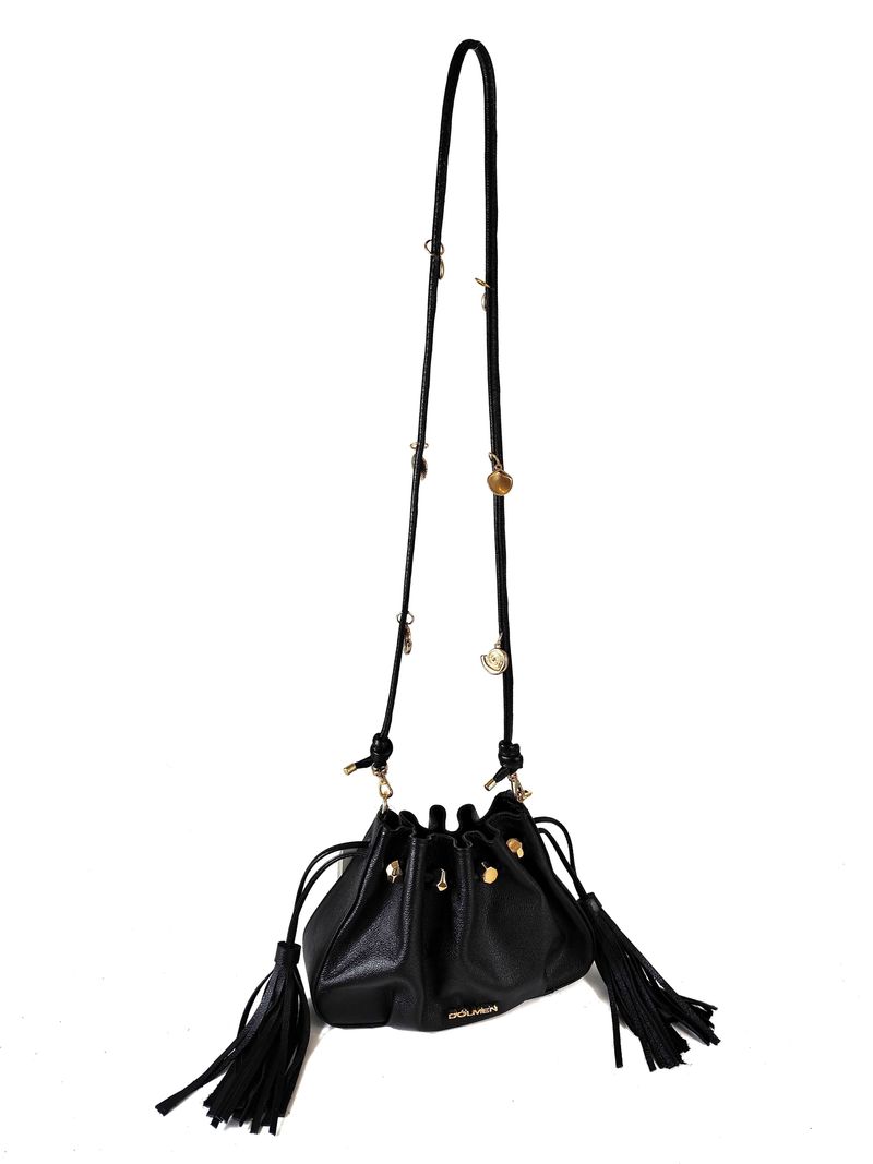 BOLSA LIZ TIRACOLO COURO PRETO