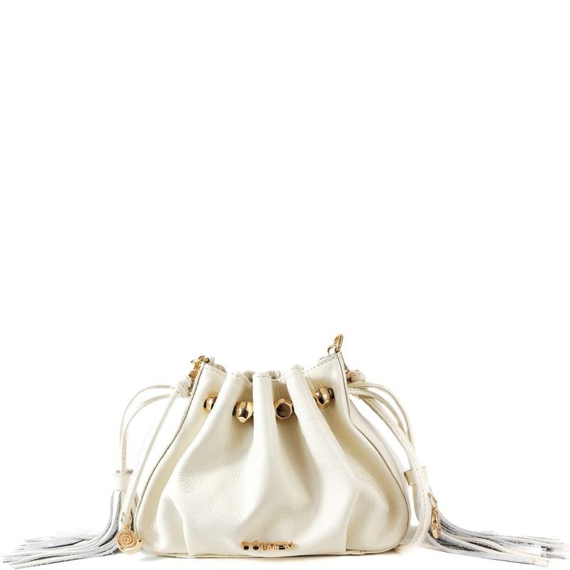 BOLSA LIZ TIRACOLO COURO OFF WHITE
