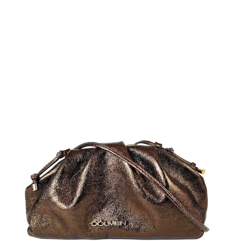 BOLSA BRUNA CLUTCH COURO CAFE