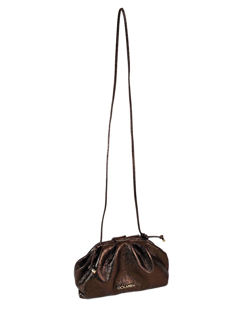 BOLSA BRUNA CLUTCH COURO CAFE