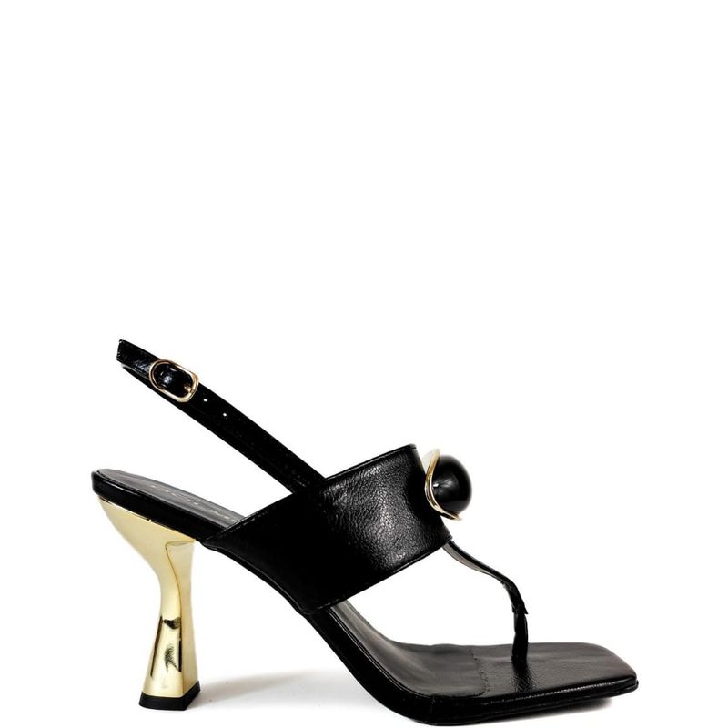 SANDALIA SALTO BAIXO PRETO
