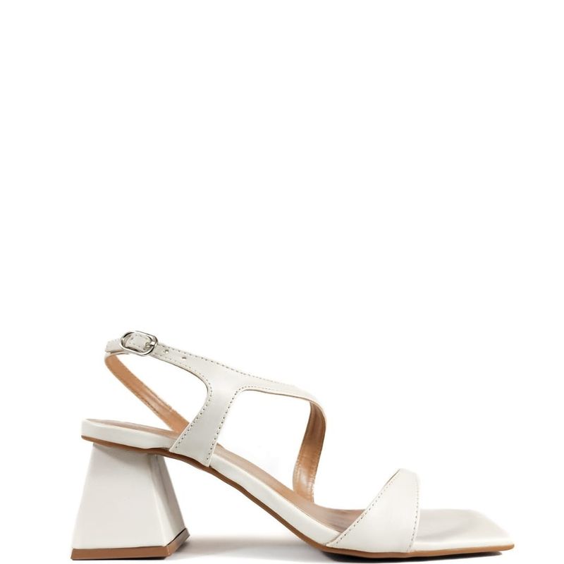 SANDALIA SALTO MEDIO OFF WHITE