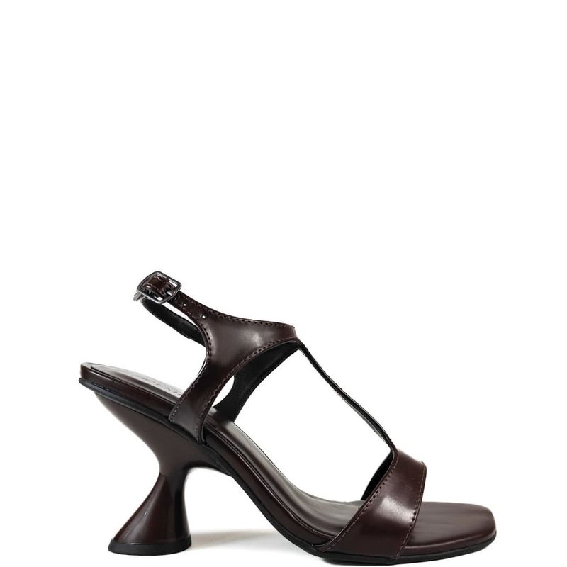 SANDALIA SALTO ALTO MOCHA