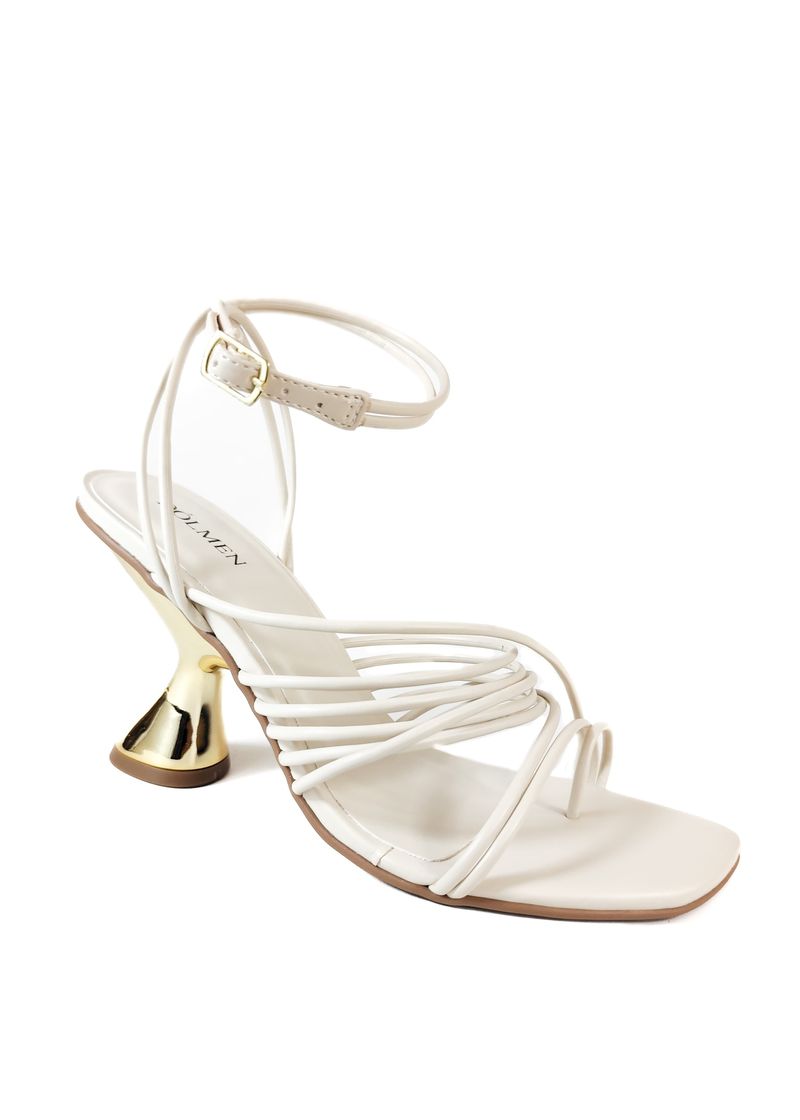 SANDÁLIA SALTO ALTO OFF WHITE