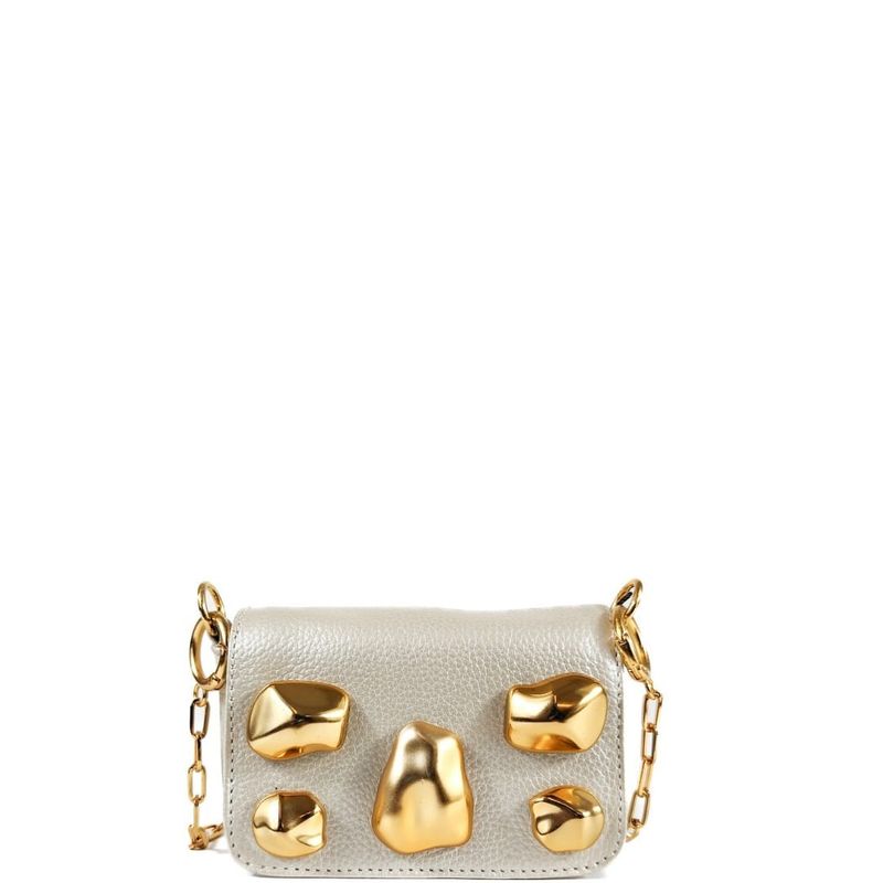 BOLSA NICE P TIRACOLO COURO OFF
