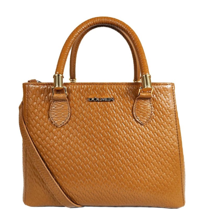BOLSA SILVIA M TOTE COURO CARAMELO