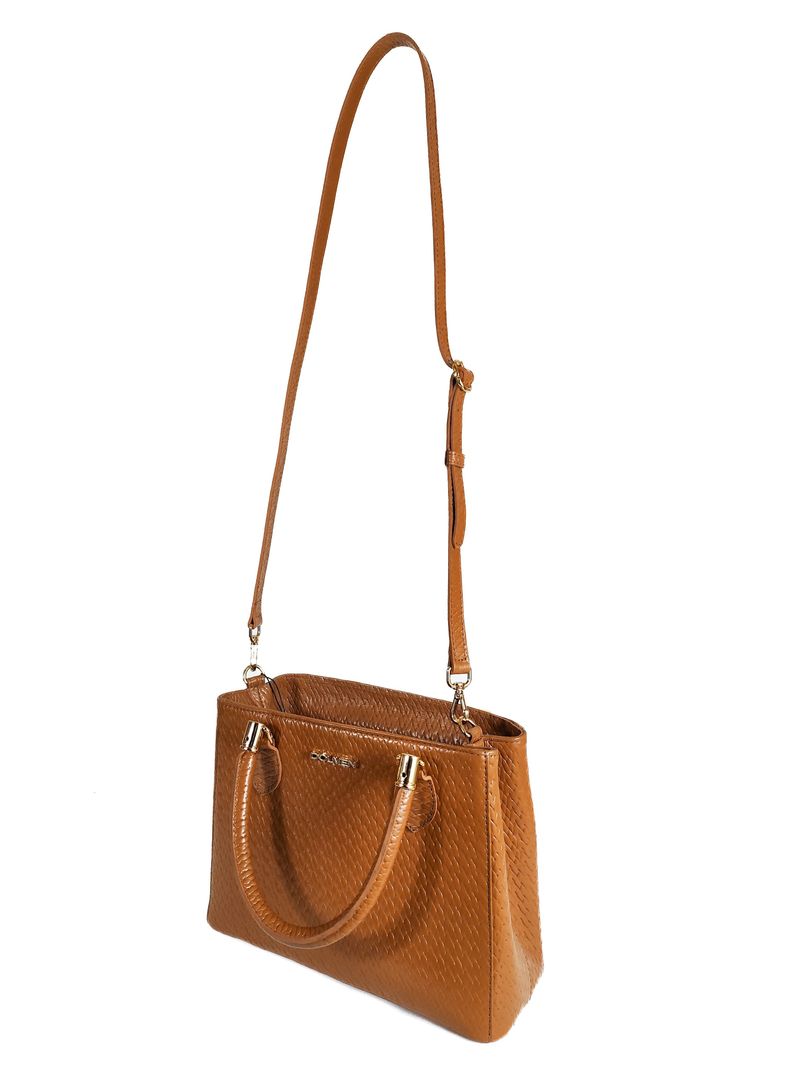 BOLSA SILVIA M TOTE COURO CARAMELO