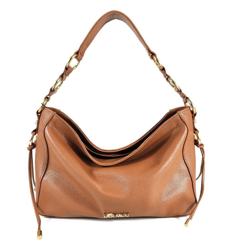 BOLSA GIGI TIRACOLO COURO CARAMELO