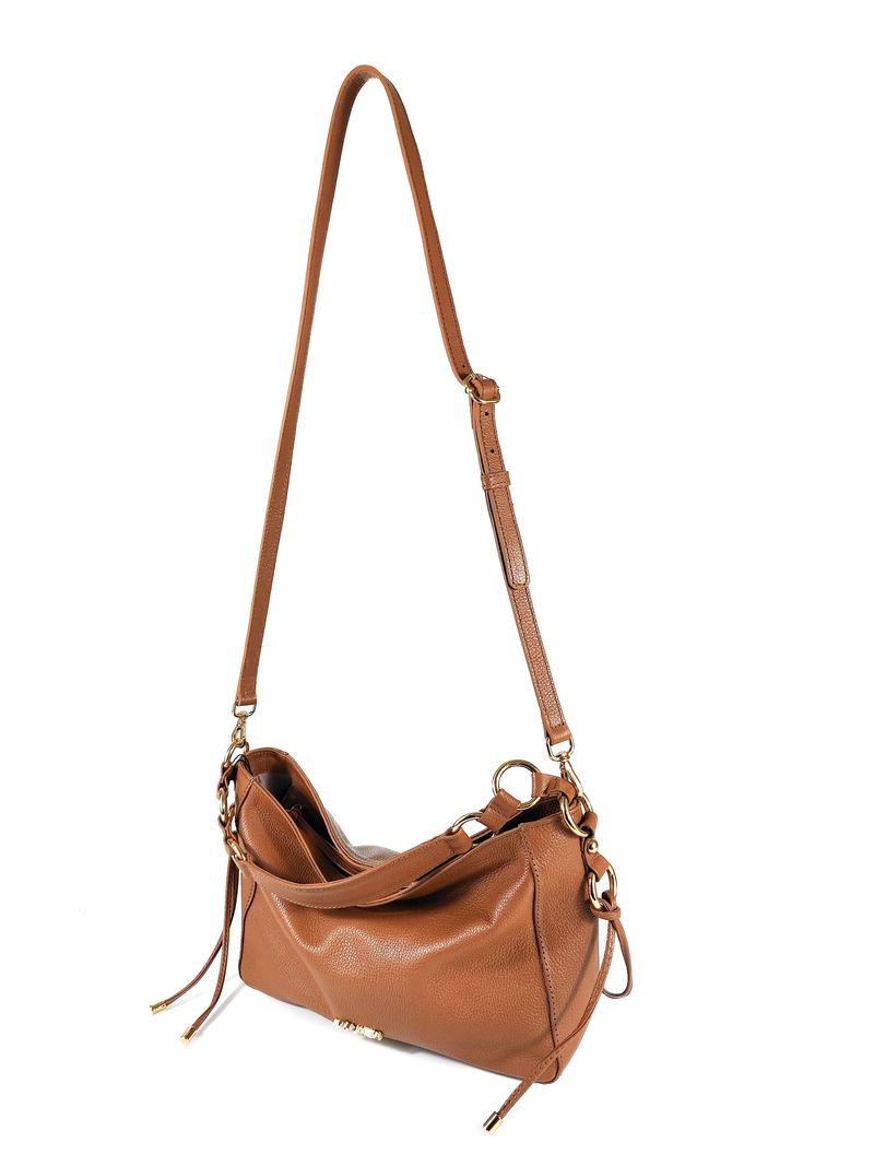 BOLSA GIGI TIRACOLO COURO CARAMELO