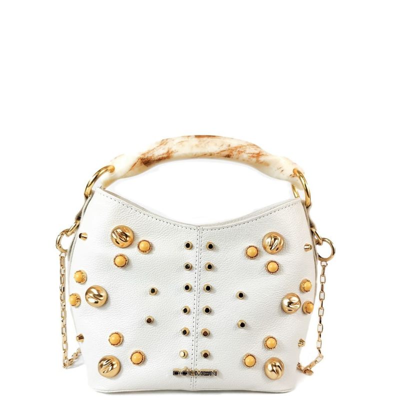 BOLSA STELLA COURO OFF WHITE