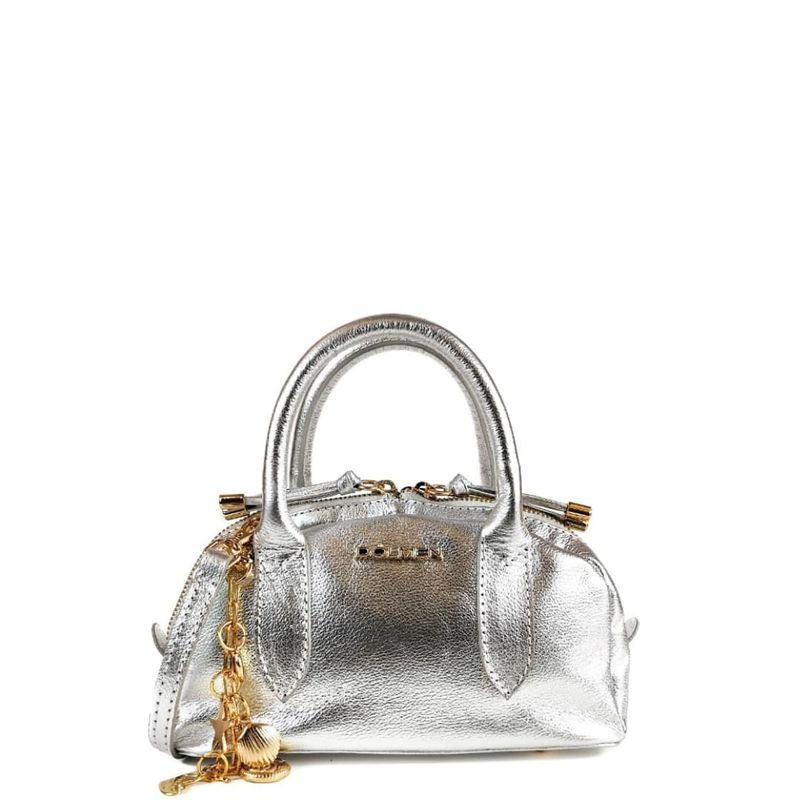 MINI BAG SIENA COURO PRATA