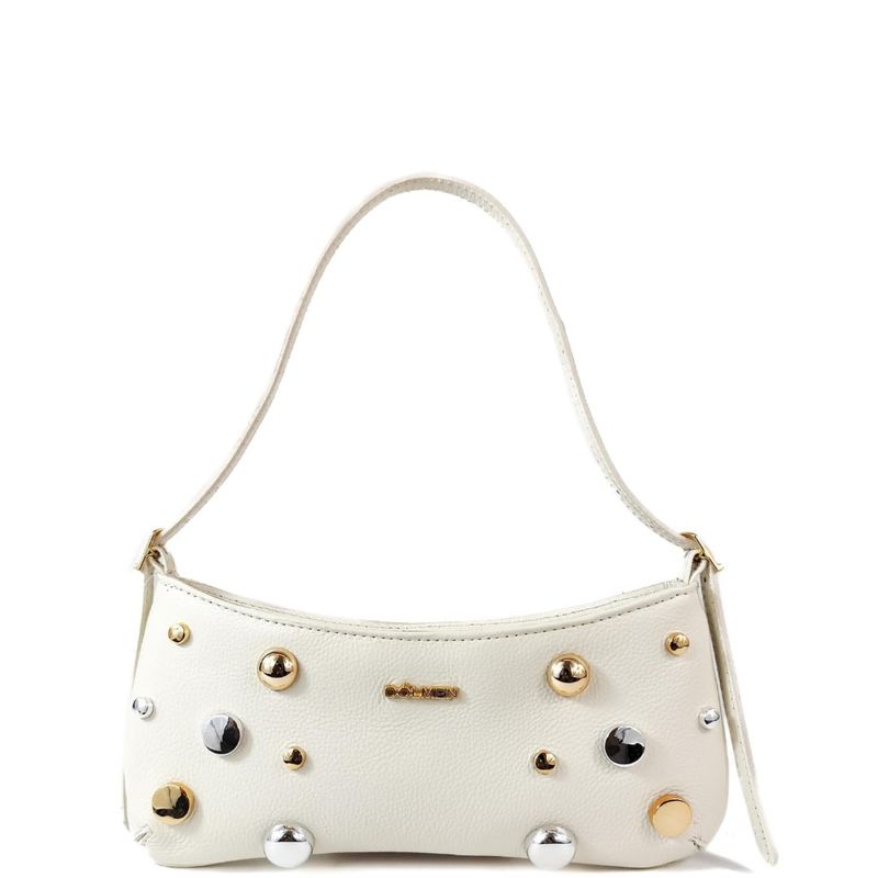 MINI BAG ESME COURO OFF WHITE
