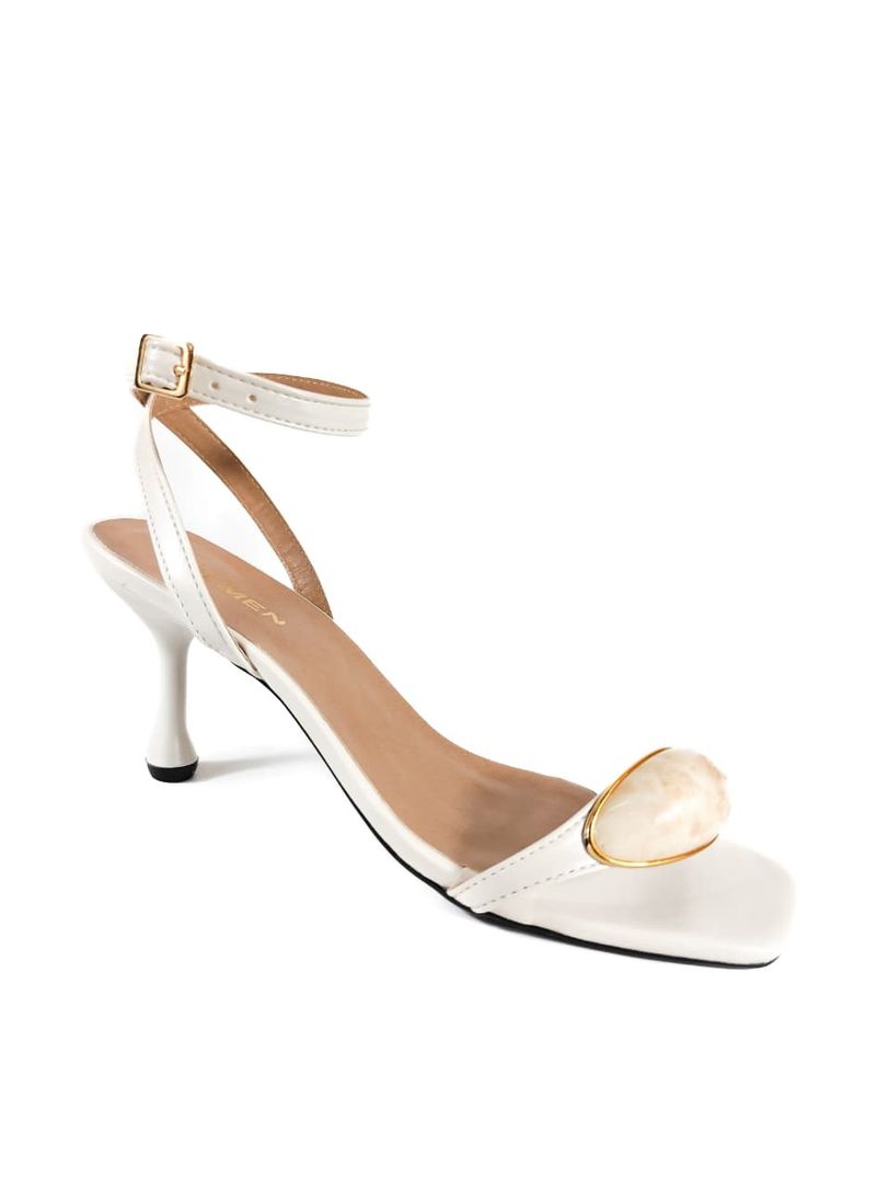 SANDALIA SALTO MEDIO OFF WHITE