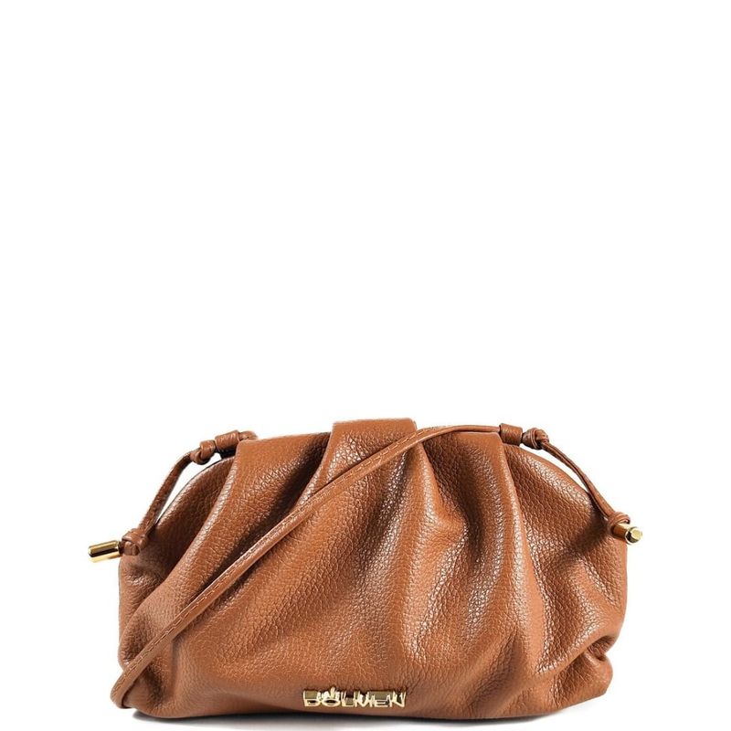 BOLSA BRUNA CLUTCH COURO CARAMELO