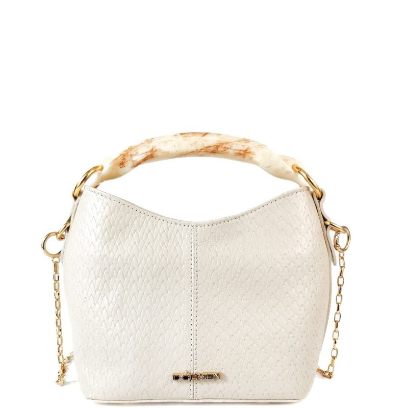 BOLSA STELLA COURO OFF WHITE