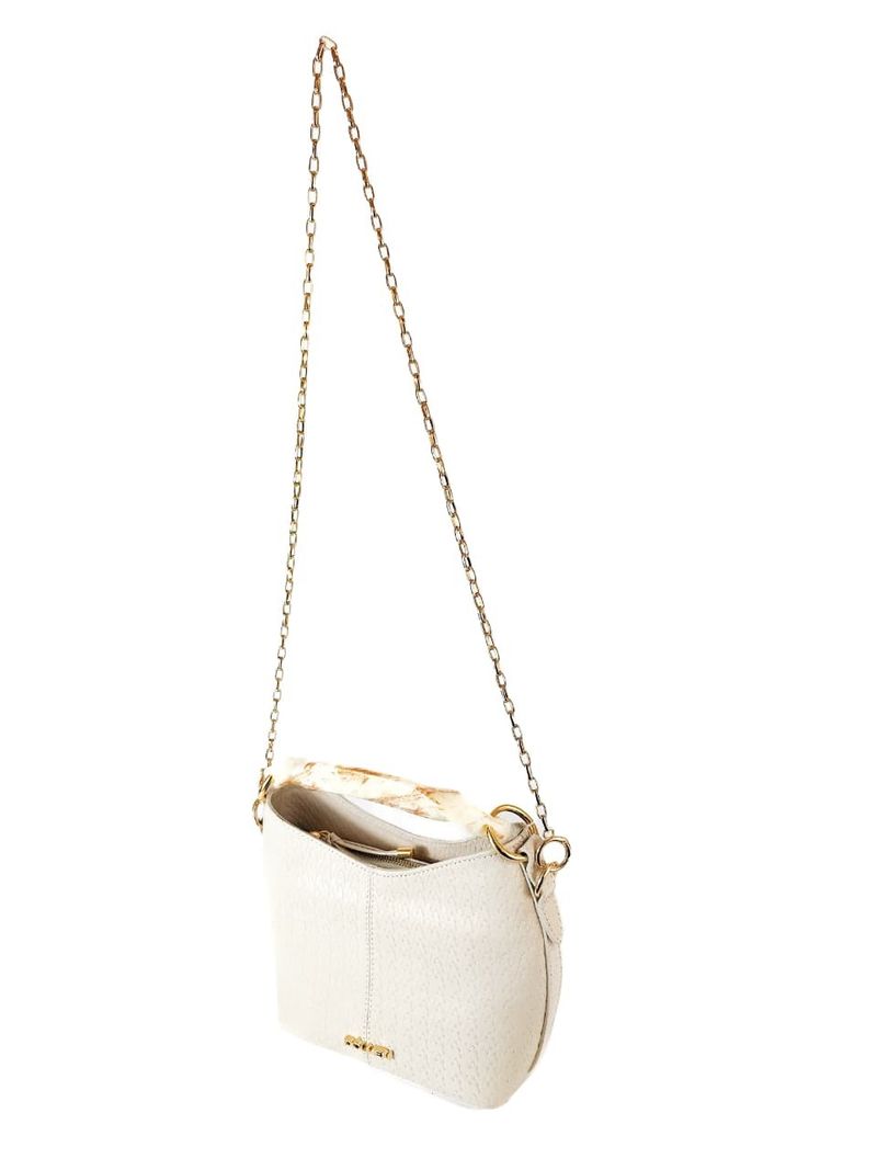 BOLSA STELLA COURO OFF WHITE