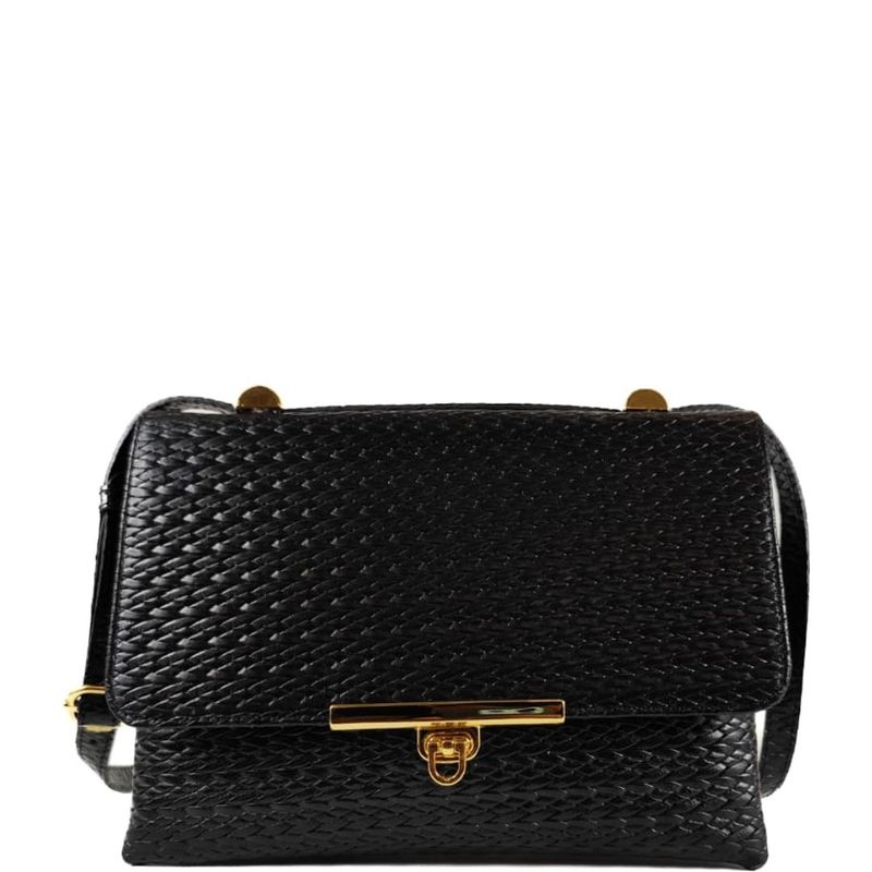 BOLSA YASMIM COURO PRETO
