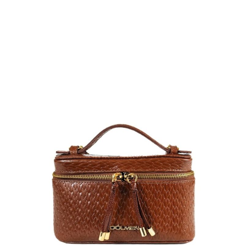 BOLSA AISHA TOTE COURO PINHAO