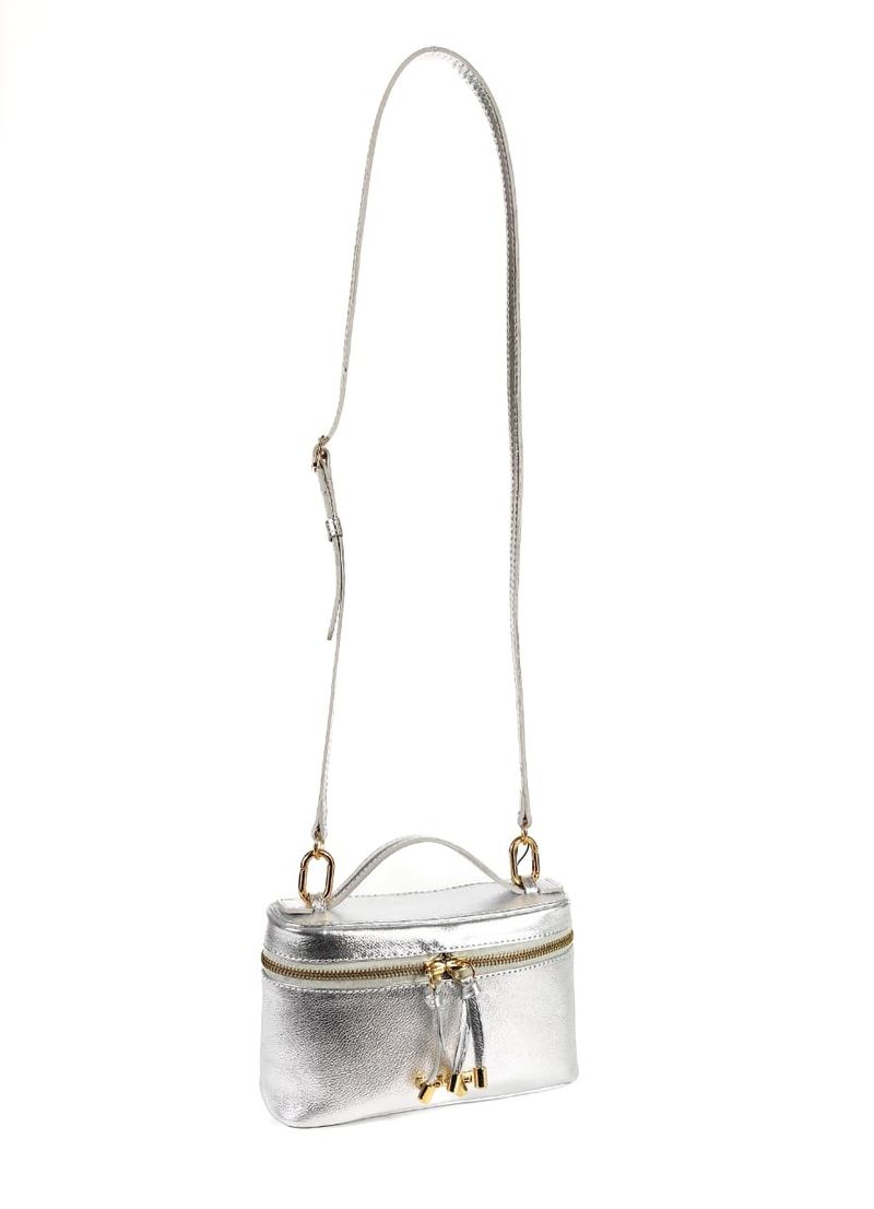 BOLSA AISHA TOTE COURO PRATA