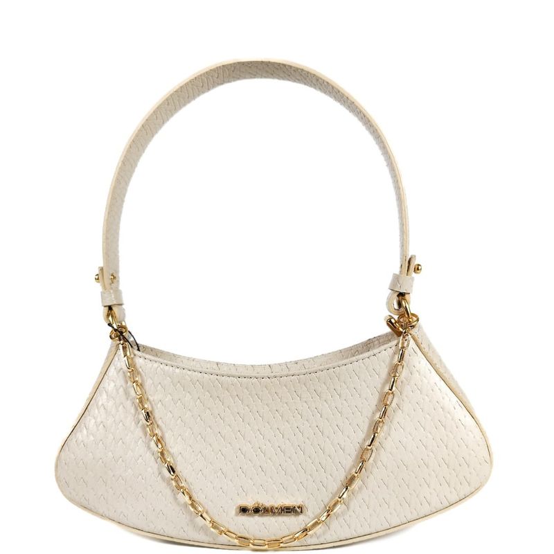 MINI BAG GABRIELA COURO OFF WHITE