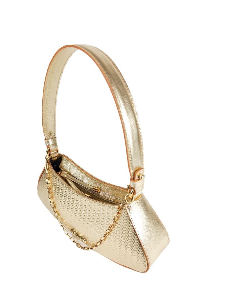 MINI BAG GABRIELA COURO OURO