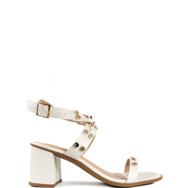 SANDALIA SALTO MEDIO OFF WHITE