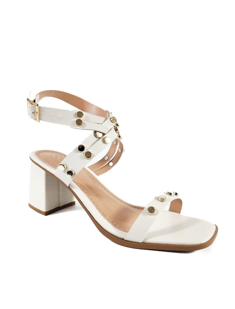 SANDALIA SALTO MEDIO OFF WHITE