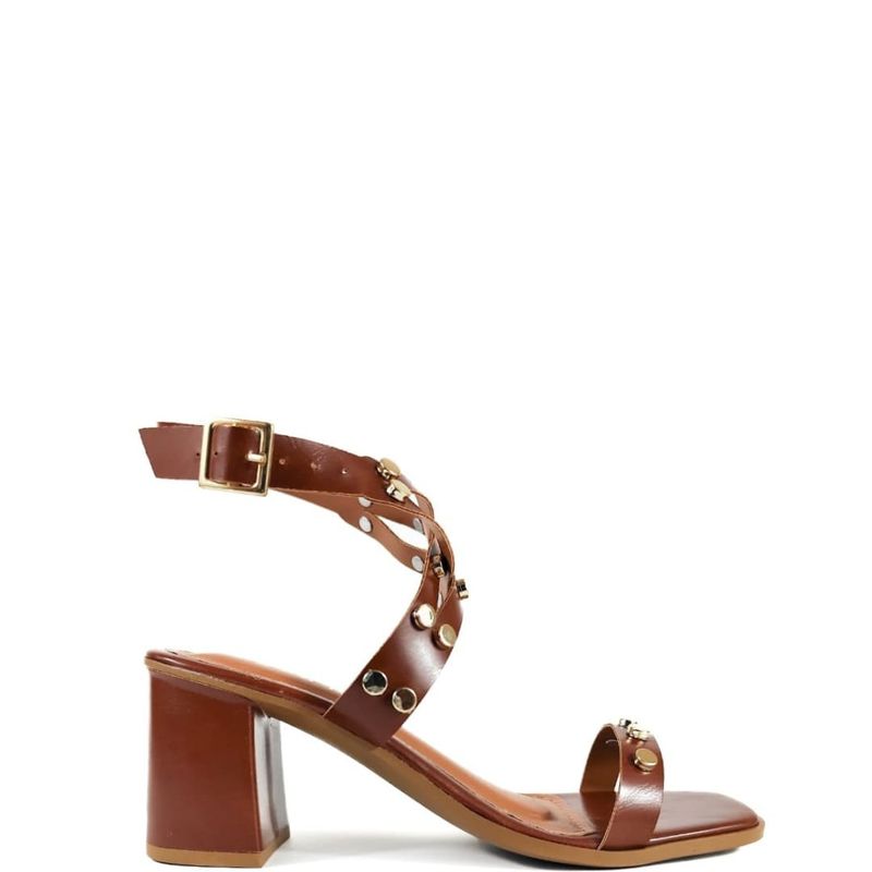 SANDALIA SALTO MEDIO WHISKY
