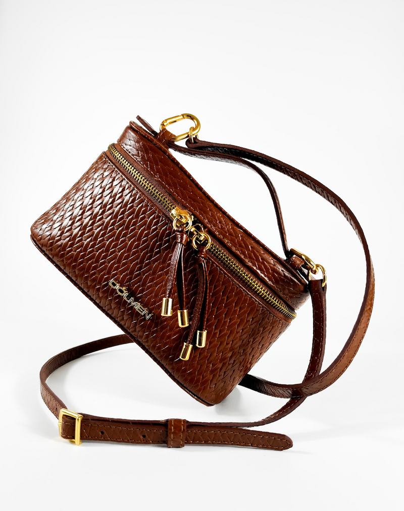 BOLSA AISHA TOTE COURO PINHAO