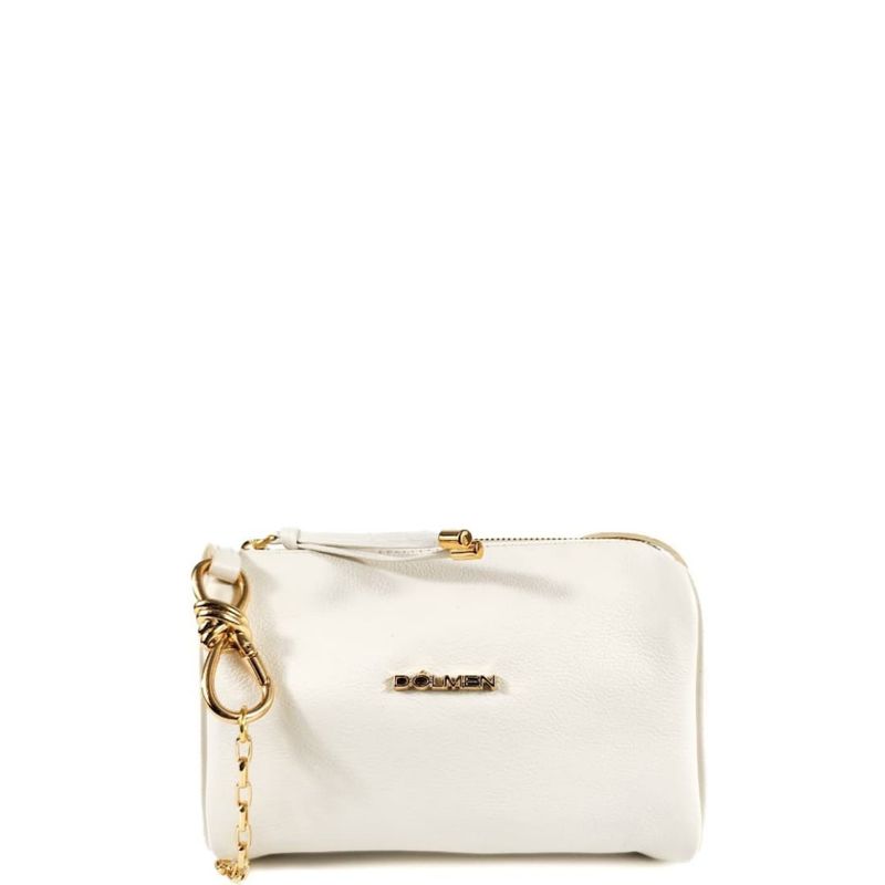 BOLSA LANA TIRACOLO COURO OFF WHITE