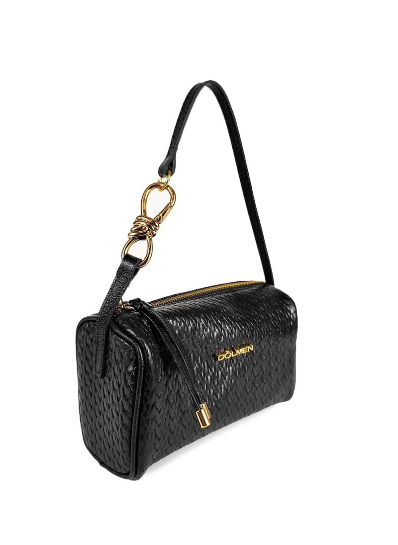 BOLSA LANA TIRACOLO COURO PRETO