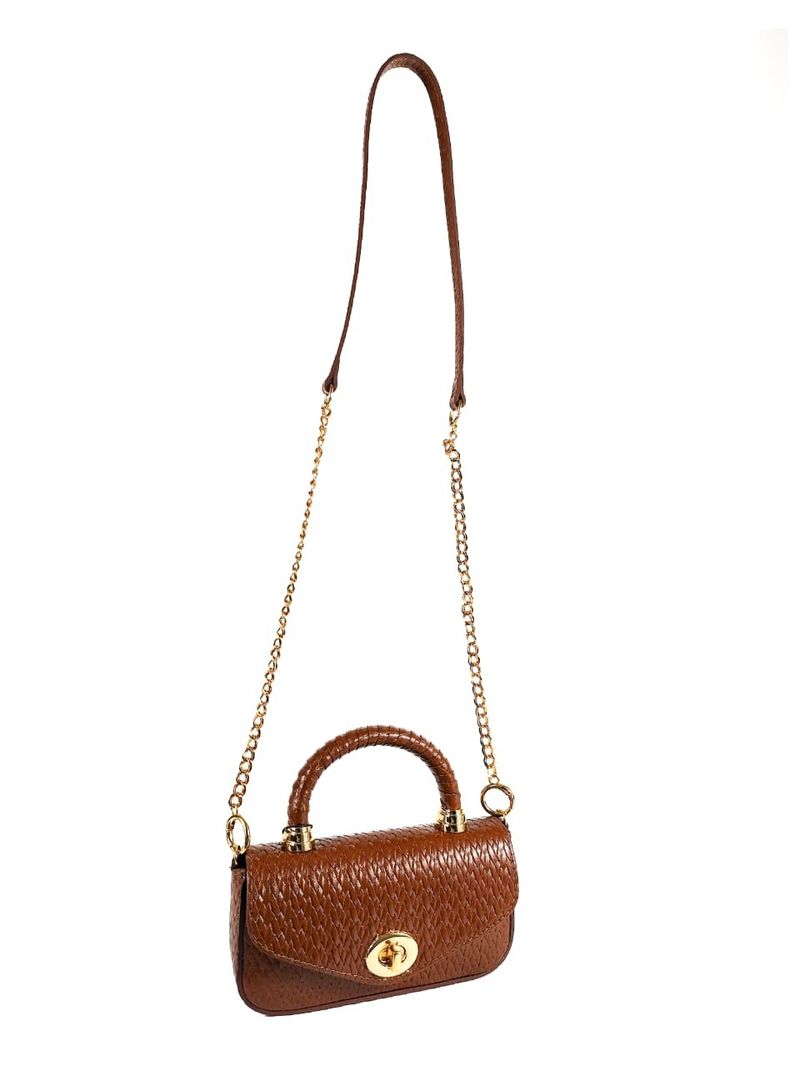 BOLSA LUNA TOTE TIRACOLO COURO PINHAO