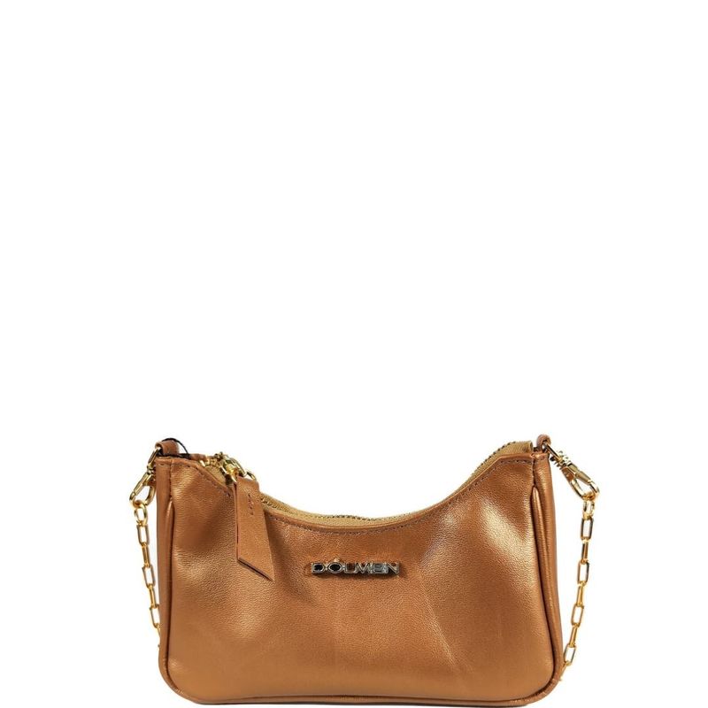 BOLSA LILIA TIRACOLO COURO BRONZE