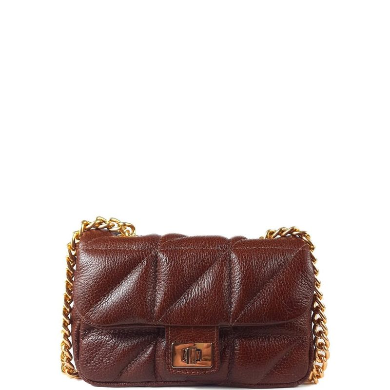 BOLSA ZOEY TIRACOLO COURO PINHAO
