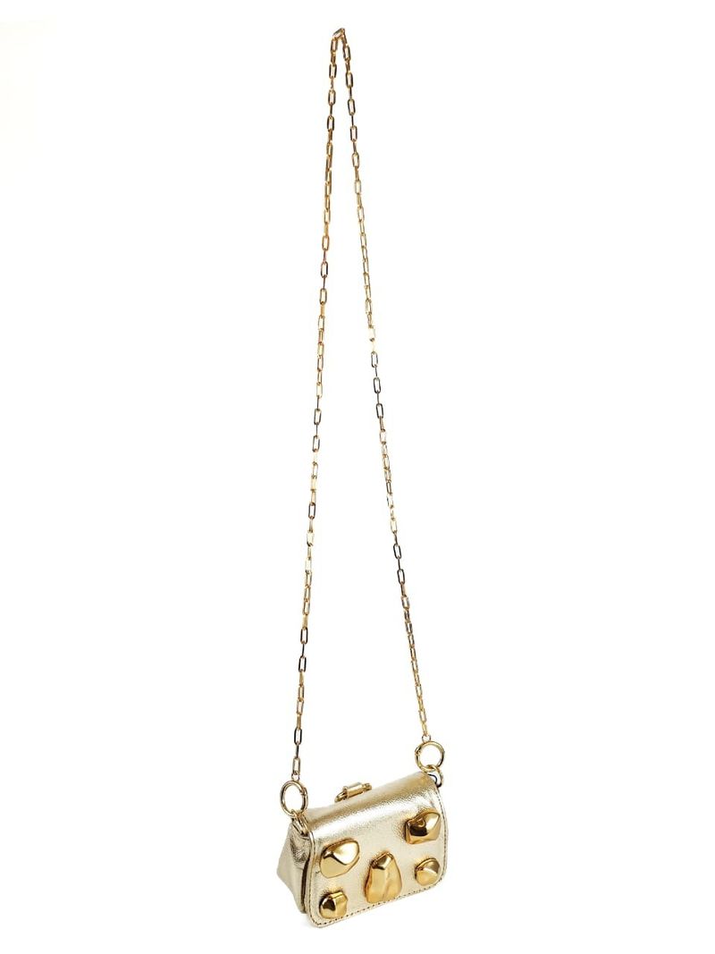 BOLSA NICE P TIRACOLO COURO OURO