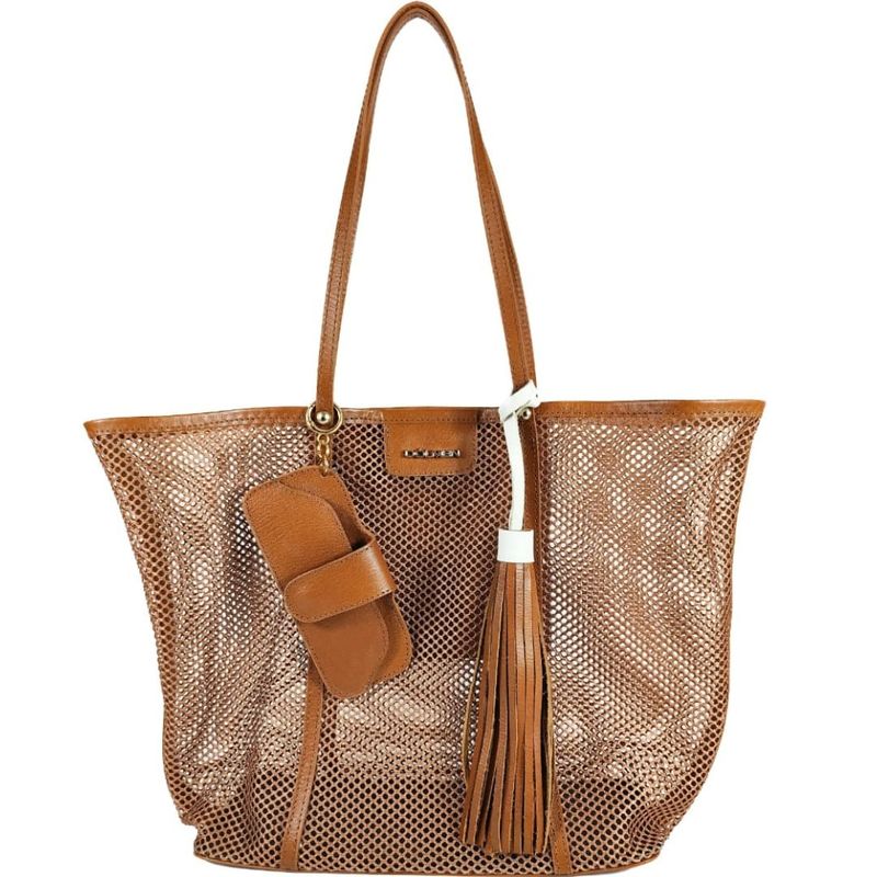 BOLSA MICA COURO CARAMELO