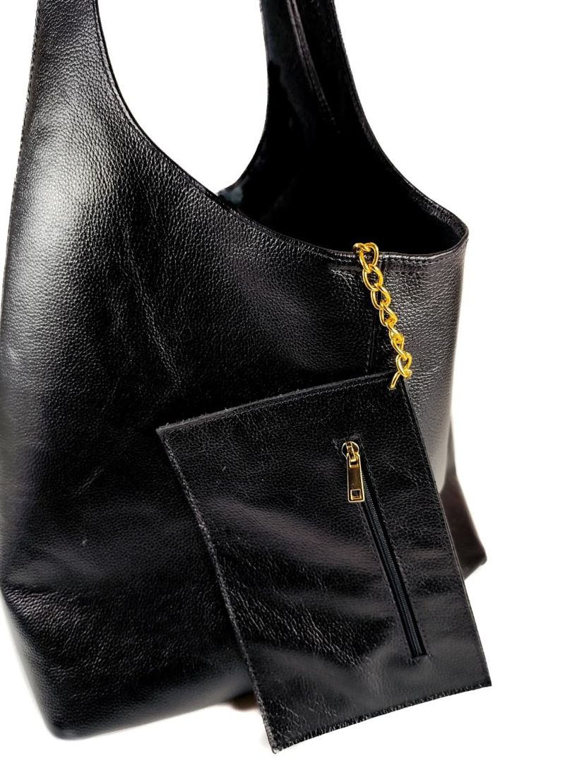 BOLSA SILVANA COURO PRETO