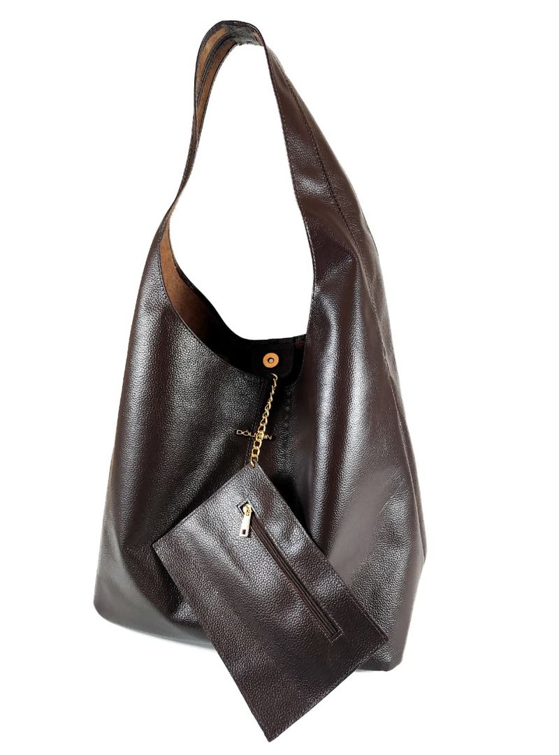BOLSA SILVANA COURO CAFE