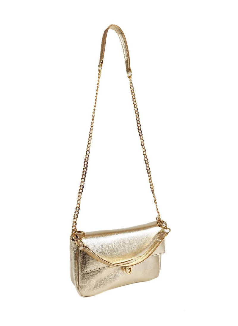 BOLSA LUMA TIRACOLO COURO OURO
