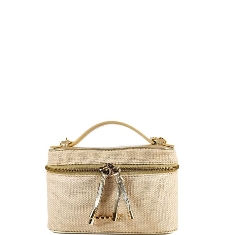 BOLSA AISHA TOTE COURO OURO