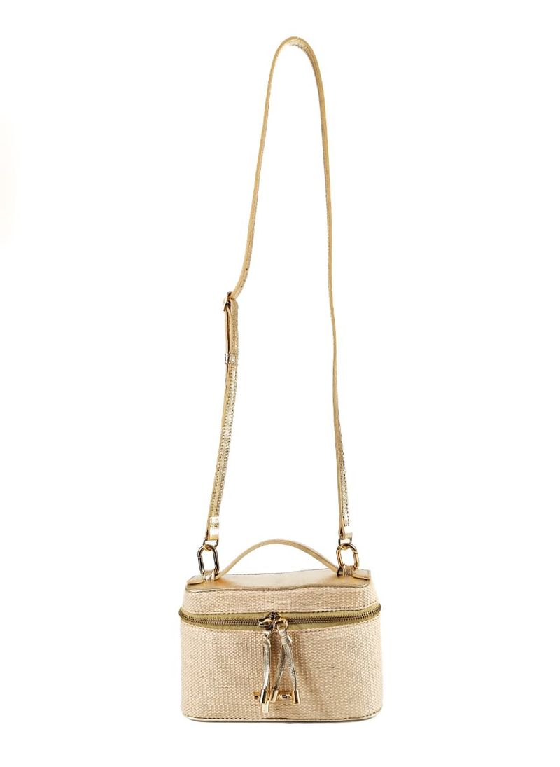 BOLSA AISHA TOTE COURO OURO