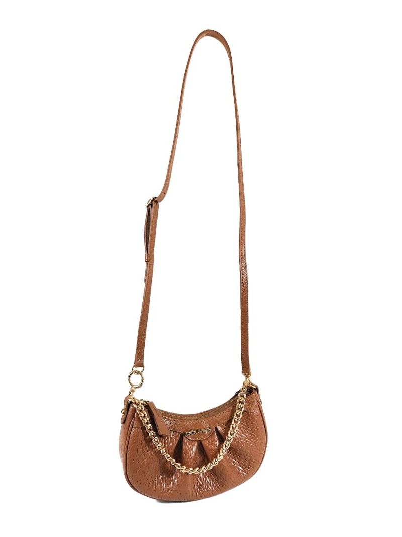 BOLSA CAMILA TIRACOLO COURO CARAMELO