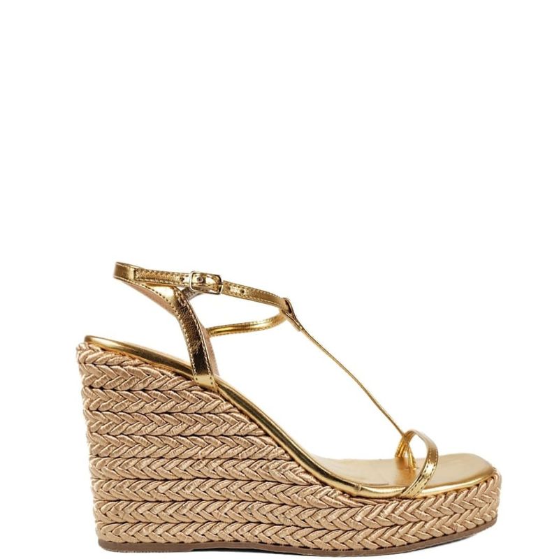 SANDALIA PLATAFORMA OURO